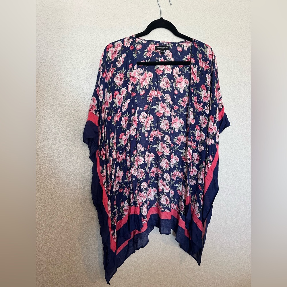 Mario Serrani Floral Print Kimono
